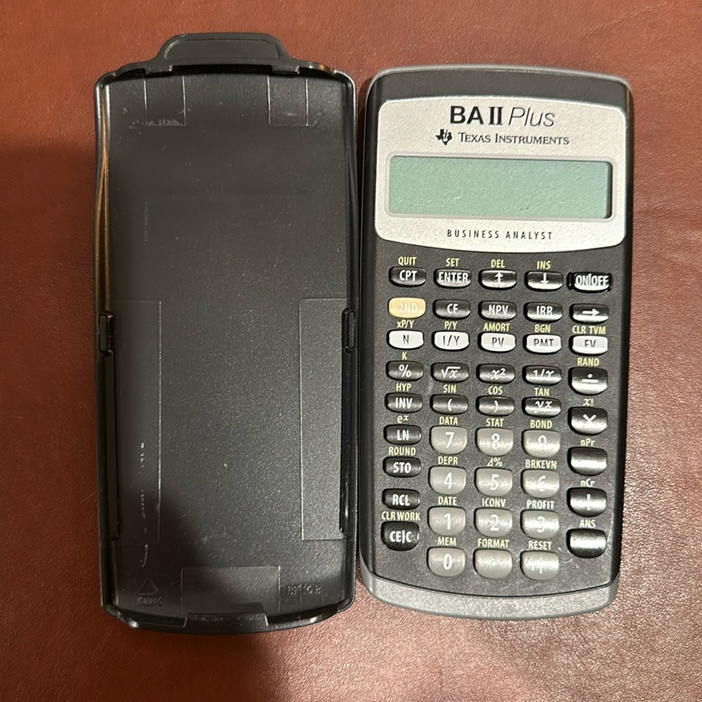 Texas Instruments BA II Plus calculator, great condition- perfect for college.